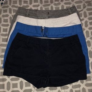4 pairs of JCREW chino shorts